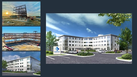 Artist sketches of the Carleton Place Regional Health Hub near Ottawa being developed with a group of physicians and set to open in 2025.