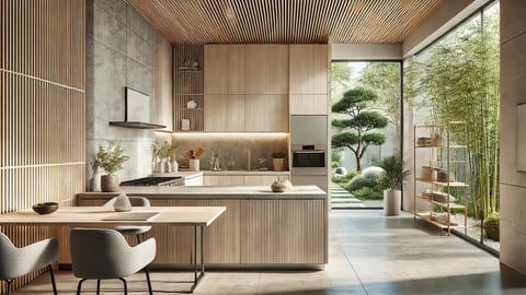 Zen looking office kitchen - AI created