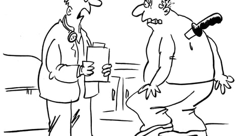 Cartoon-knife in back