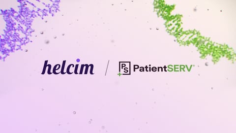 Helcim and PatientSERV's logos are seen in this graphic.