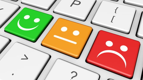 Business quality service customer feedback, rating and survey keys with smiling face symbol and icon on computer keyboard.; Shutterstock ID 307303313