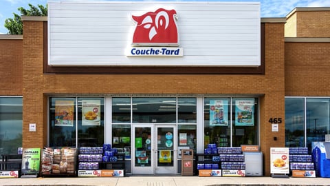 Gatineau, Canada - August 21, 2024: CoucheTard convenience store and gas station. CoucheTard is a Quebec based multinational company that owns the Circle K brand in the US.; Shutterstock ID 2505948879