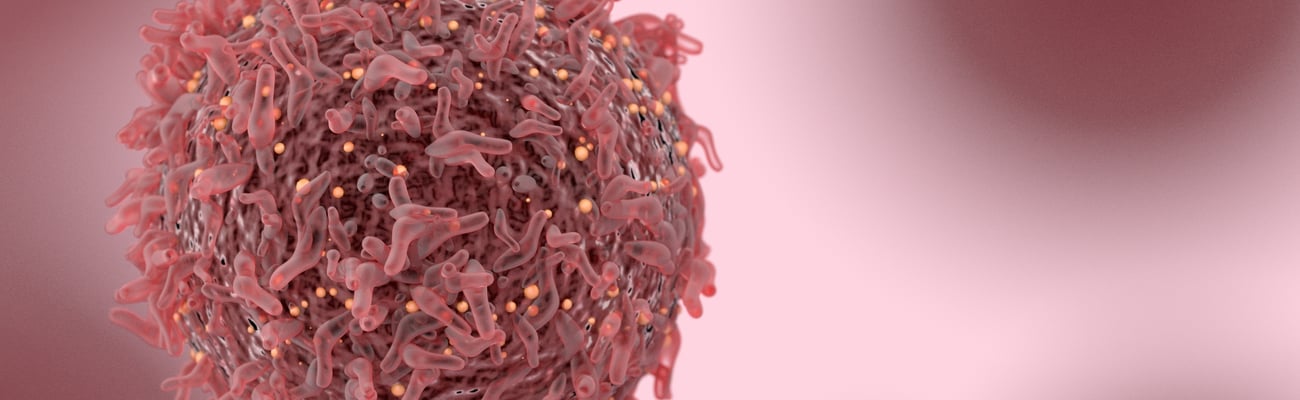 Cancer cell 3D rendering