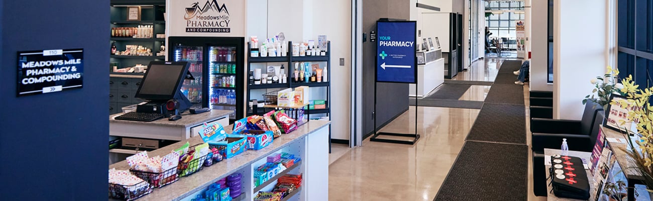 Inside view of Meadows Mile pharmacy