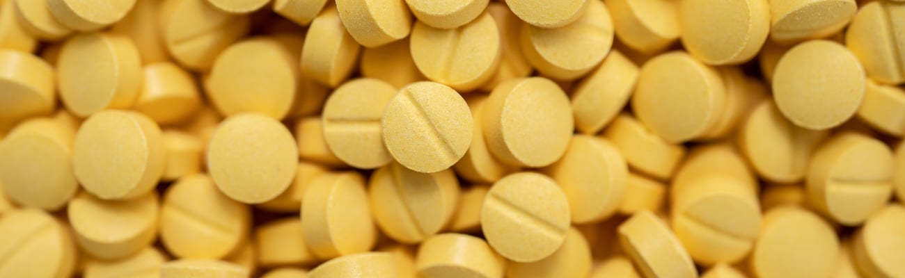 Pile of yellow pills
