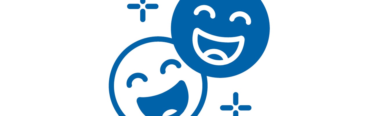 Two different coloured smiley faces