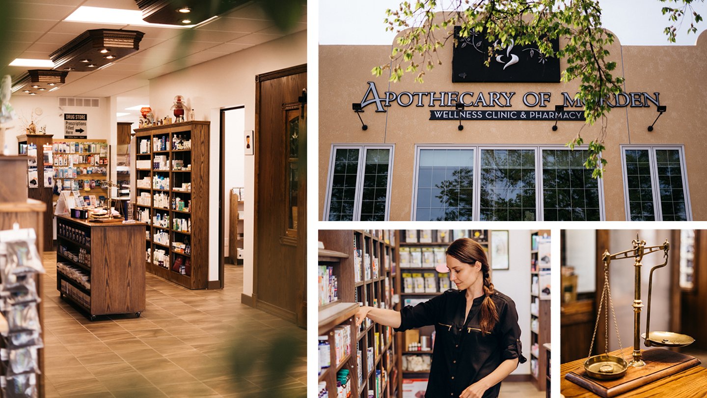 Several shots of a pharmacy