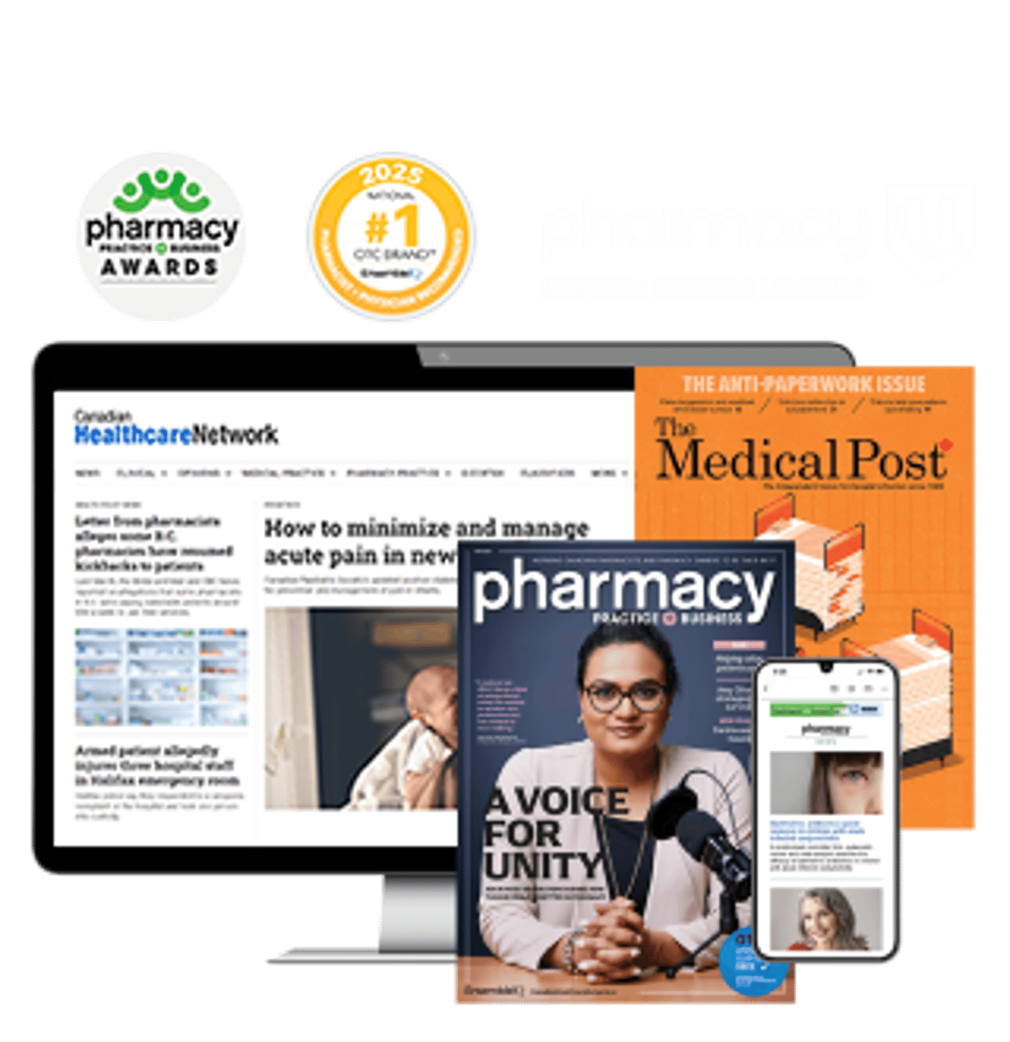 healthcare brand web sites and magazines