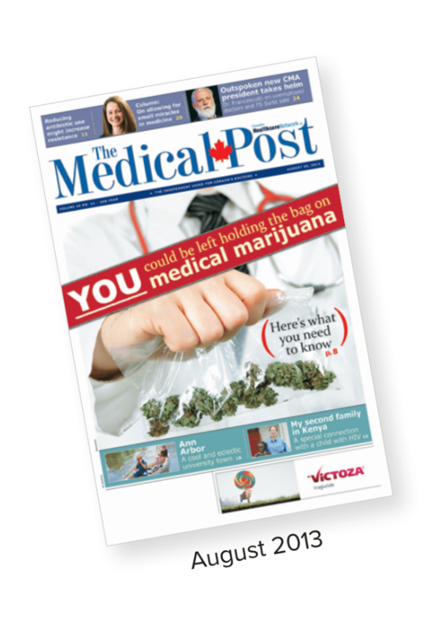 Front page of the Medical Post in August 2013