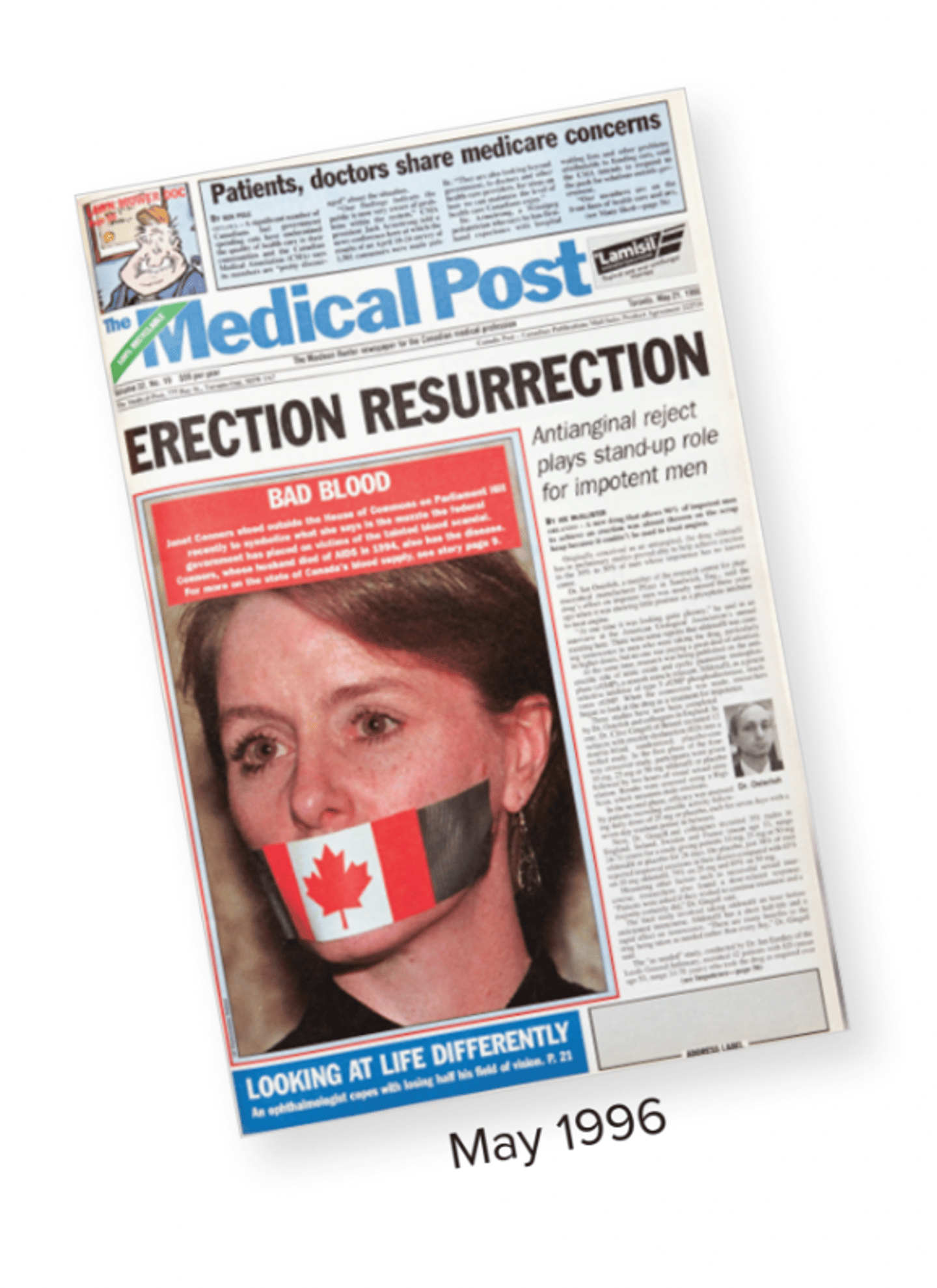 Front page of the May 1996 print issue of the Medical Post
