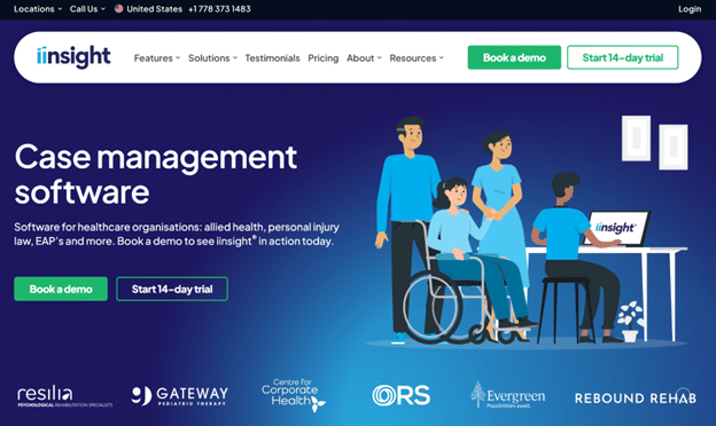 Screenshot of iinsight's website