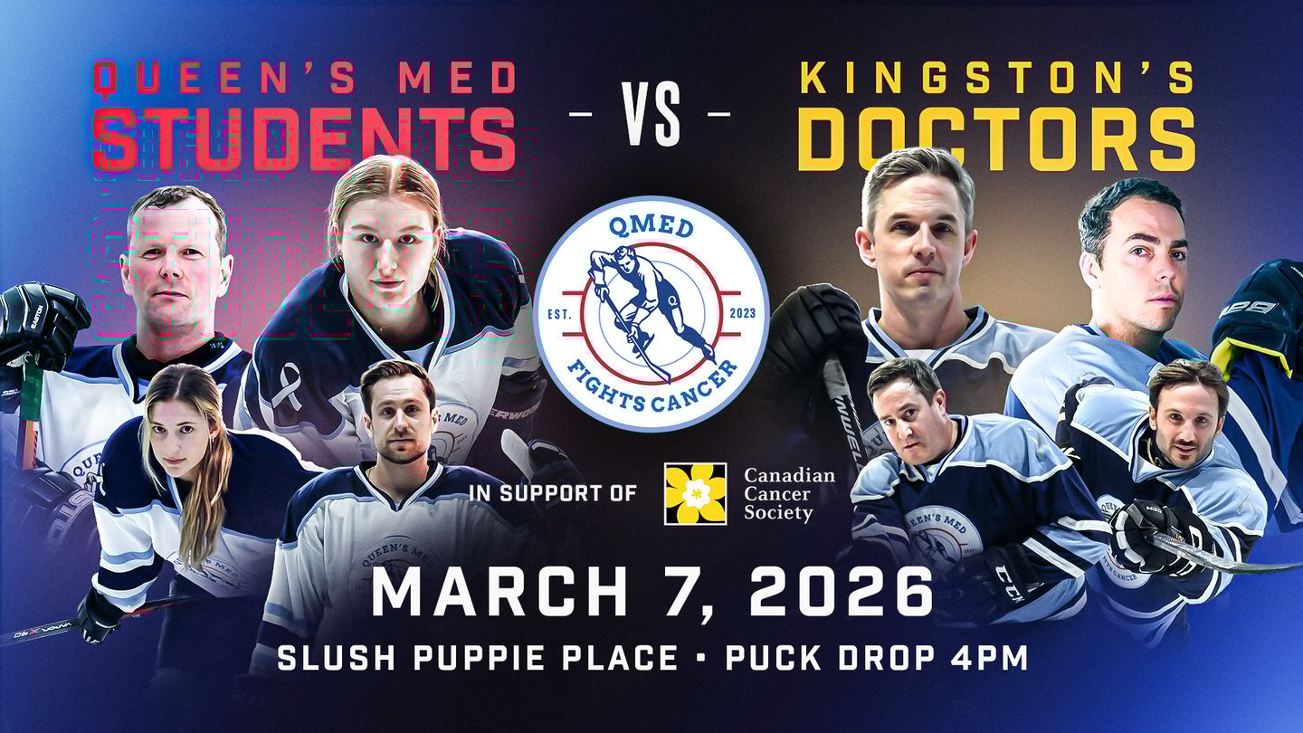 Poster for charity hockey game