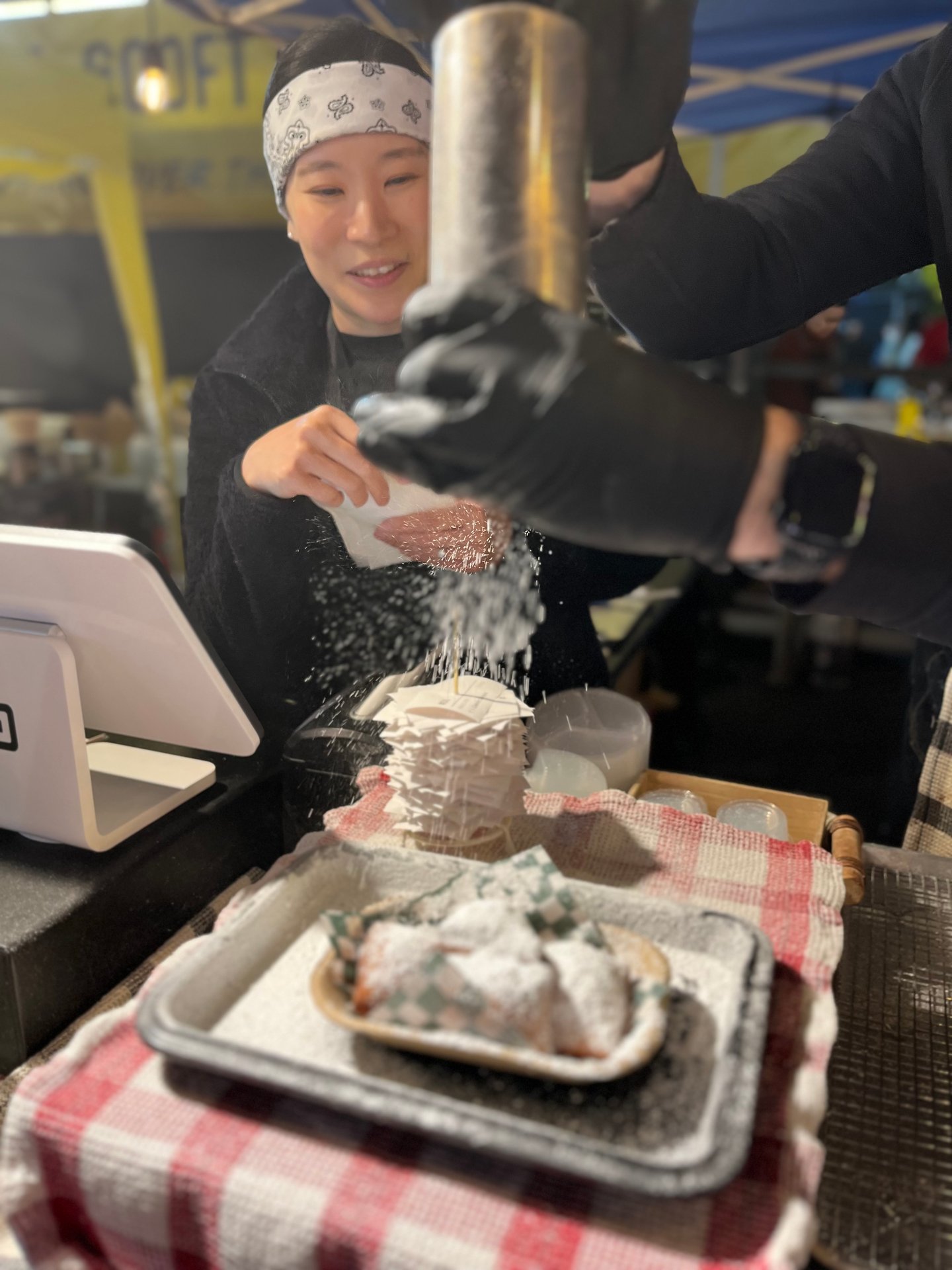 Beignets fresh to order—Richmond Night Market
