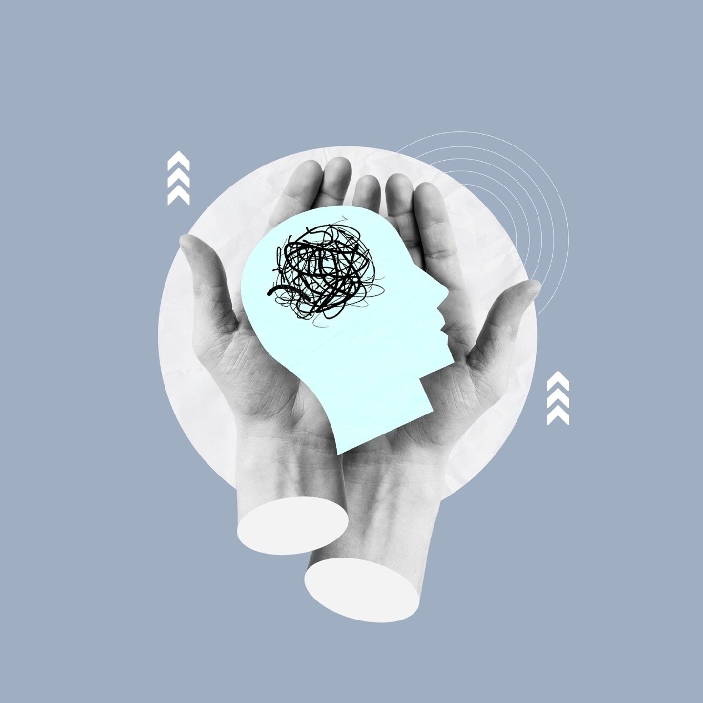 hand holding a brain