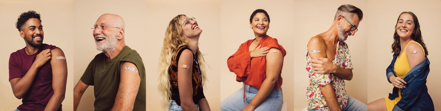 images of vaccinated individuals