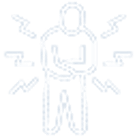 icon of a human figure feeling pain