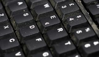 a close up of a computer keyboard